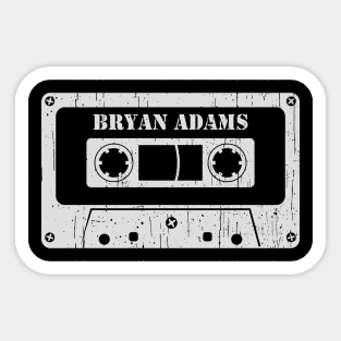 Bryan Adams - Vintage Cassette White Sticker